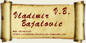 Vladimir Bajalović vizit kartica